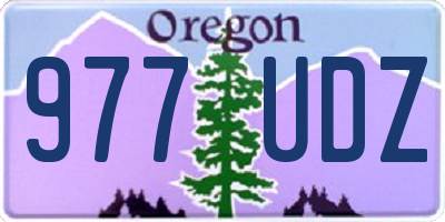 OR license plate 977UDZ