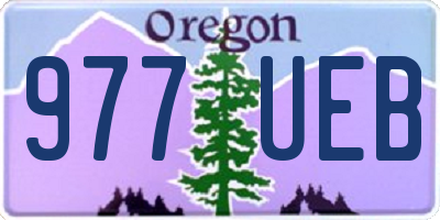 OR license plate 977UEB
