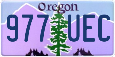 OR license plate 977UEC