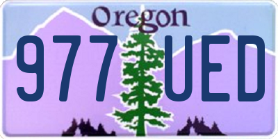 OR license plate 977UED