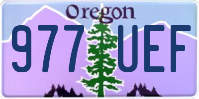 OR license plate 977UEF