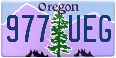 OR license plate 977UEG