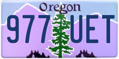 OR license plate 977UET