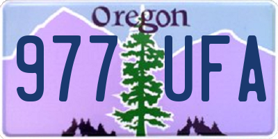 OR license plate 977UFA