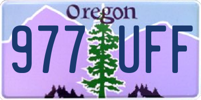 OR license plate 977UFF