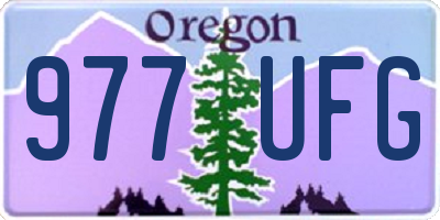 OR license plate 977UFG