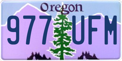 OR license plate 977UFM