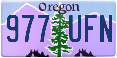 OR license plate 977UFN