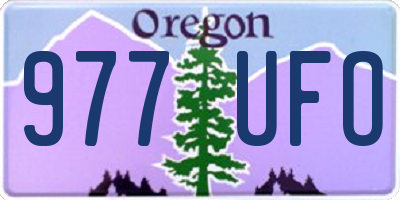 OR license plate 977UFO