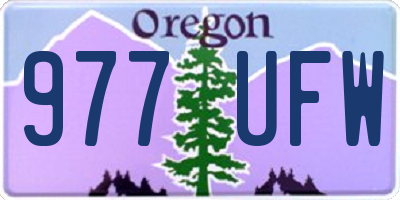 OR license plate 977UFW