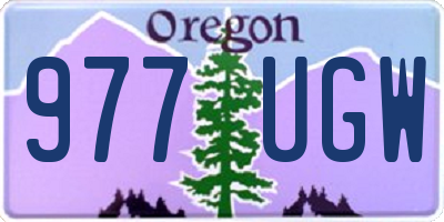 OR license plate 977UGW