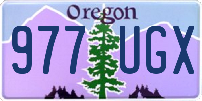 OR license plate 977UGX