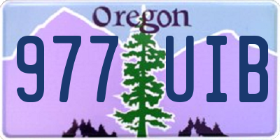 OR license plate 977UIB