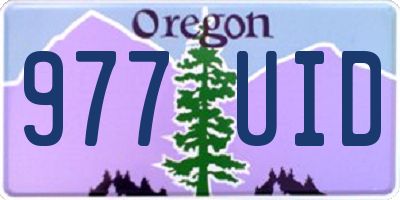 OR license plate 977UID