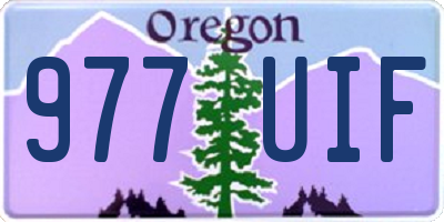 OR license plate 977UIF