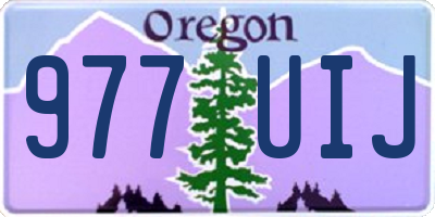 OR license plate 977UIJ