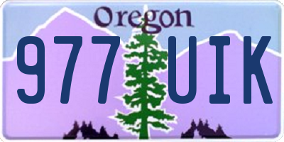 OR license plate 977UIK