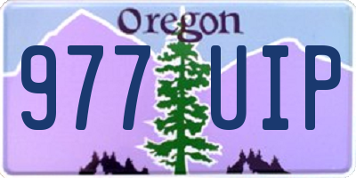 OR license plate 977UIP