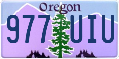 OR license plate 977UIU