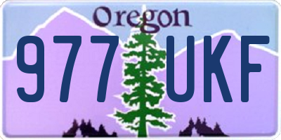 OR license plate 977UKF