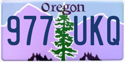 OR license plate 977UKQ