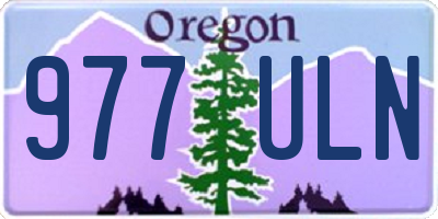 OR license plate 977ULN