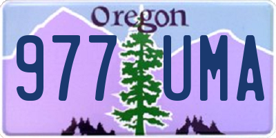 OR license plate 977UMA