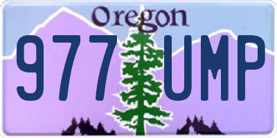 OR license plate 977UMP