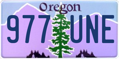 OR license plate 977UNE