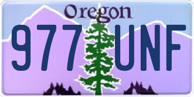 OR license plate 977UNF