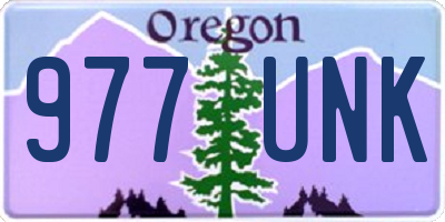 OR license plate 977UNK