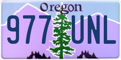 OR license plate 977UNL