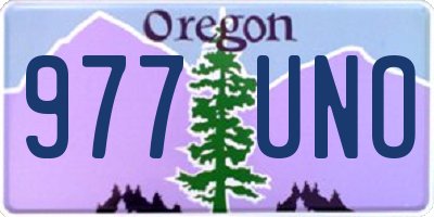 OR license plate 977UNO