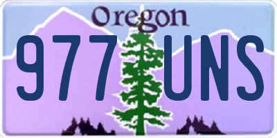 OR license plate 977UNS