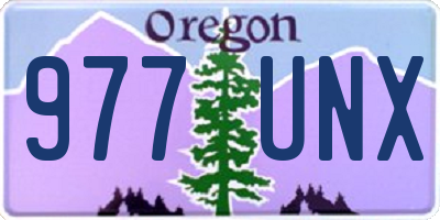 OR license plate 977UNX
