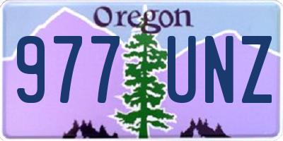OR license plate 977UNZ