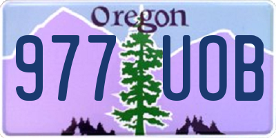 OR license plate 977UOB