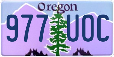 OR license plate 977UOC