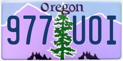 OR license plate 977UOI