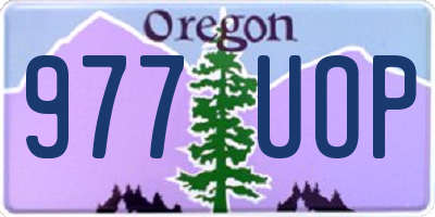 OR license plate 977UOP