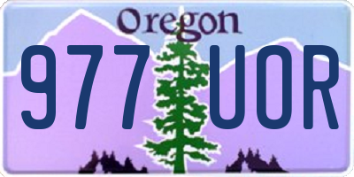 OR license plate 977UOR