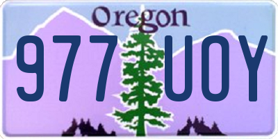 OR license plate 977UOY