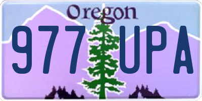 OR license plate 977UPA