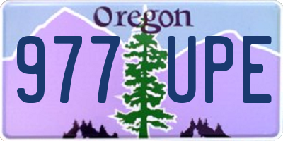 OR license plate 977UPE