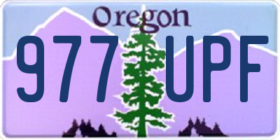 OR license plate 977UPF