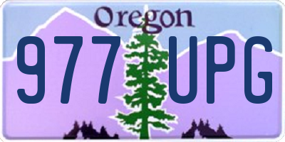 OR license plate 977UPG
