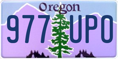OR license plate 977UPO