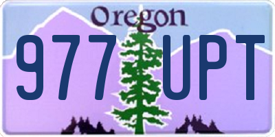 OR license plate 977UPT