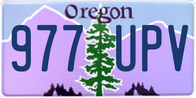 OR license plate 977UPV