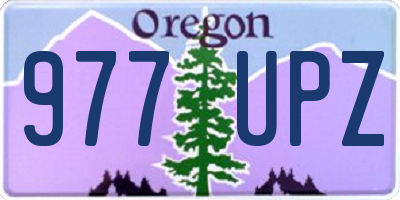 OR license plate 977UPZ